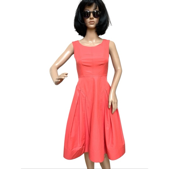Sinclair 10 coral sleeveless fit and flare dress, 2 - Picture 1 of 13